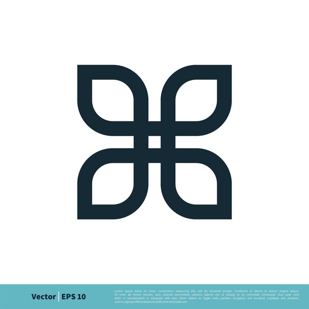 Ornamento Flor Icono Vector Logo Plantilla Ilustración Diseño Vector EPS 10
