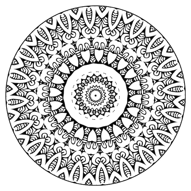 Ornamento floral abstracto para impresión y decoración. Lindo mandala para tela y diseño textil