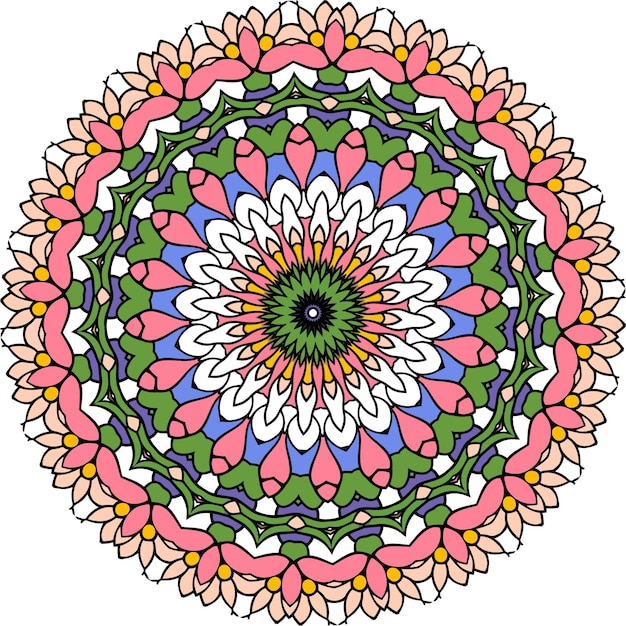 Ornamento floral abstracto para impresión y decoración. Lindo mandala para tela y diseño textil
