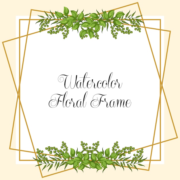 ornamento floral de la acuarela para el diseño de la invitación de boda
