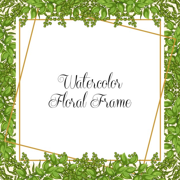 ornamento floral de la acuarela para el diseño de la invitación de boda