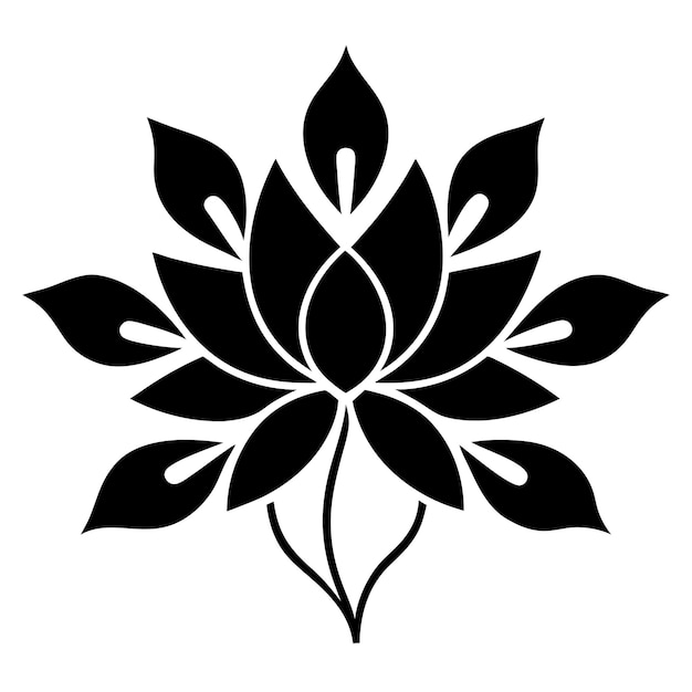 ornamento floral minimalista con acentos suaves silueta arte vectorial e ilustración