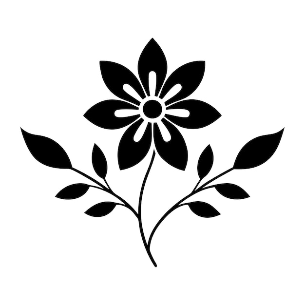 ornamento floral minimalista con acentos suaves silueta arte vectorial e ilustración
