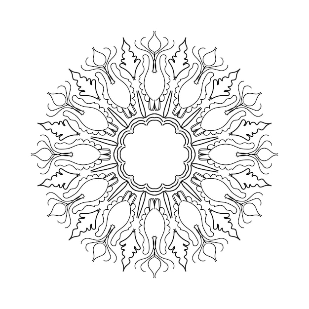 Ornamento floral de patrones sin fisuras mandala