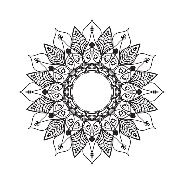 Ornamento floral de patrones sin fisuras mandala