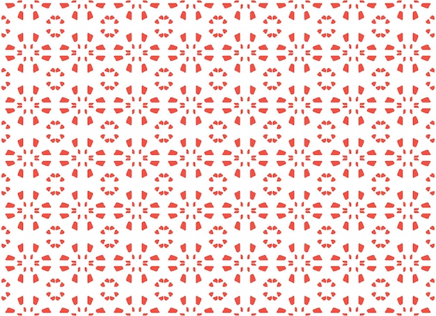 Ornamento floral rojo étnico vectorial para bordar