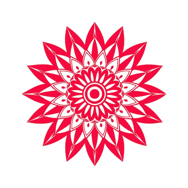 Ornamento floral vectorial de mandala Patrón circular intrincado con elementos botánicos étnicos
