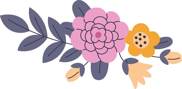 Ornamento de flores florales