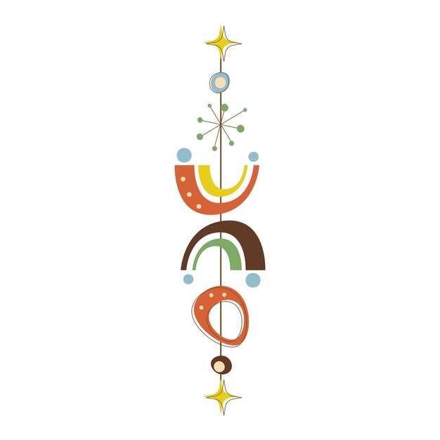 Ornamento en forma de mediados de siglo