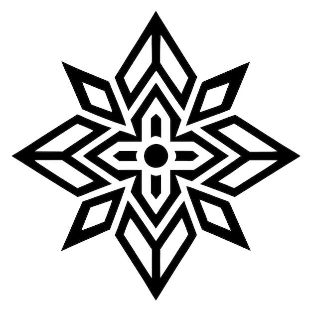 Ornamento geométrico audaz con influencias tribales arte vectorial e ilustración