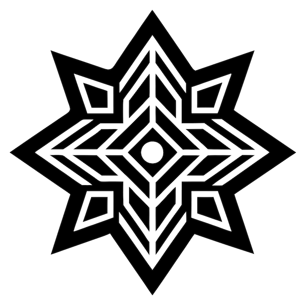 Ornamento geométrico audaz con influencias tribales arte vectorial e ilustración