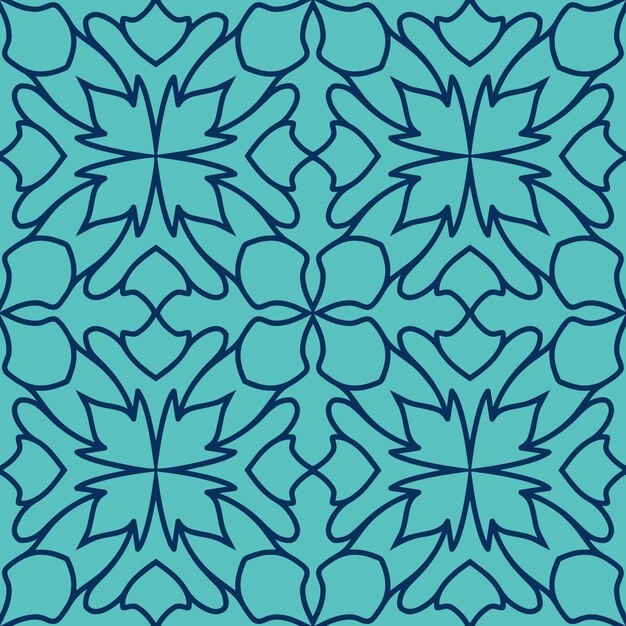 Ornamento geométrico de la hoja del patrón floral abstracto inconsútil