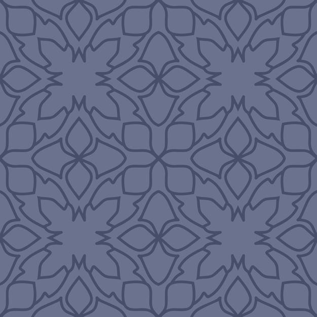Ornamento geométrico de la hoja del patrón floral abstracto inconsútil