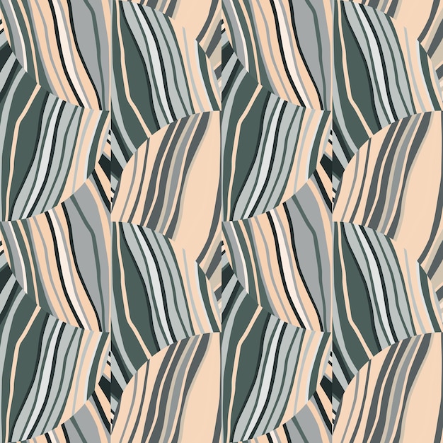 Ornamento geométrico de líneas abstractas en estilo vintage Mosaico de ondas patrón geométrico sin costuras Ornamento de patchwork decorativo