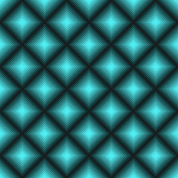 Ornamento de gradiente azul cian geométrico patrón sin costuras vectorial