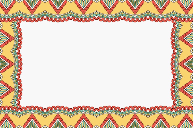 Ornamento hermoso fondo Marco floral geométrico