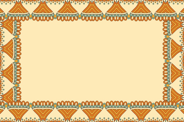 Ornamento hermoso fondo Marco floral geométrico