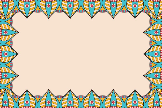 Ornamento hermoso fondo Marco floral geométrico