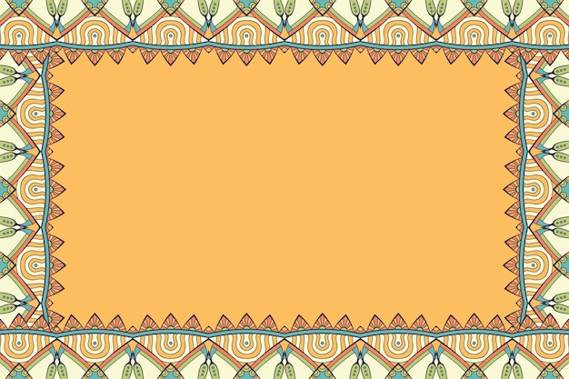 Ornamento hermoso fondo Marco floral geométrico