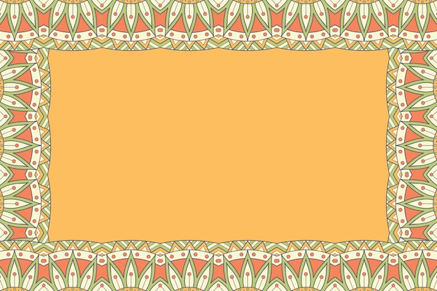 Ornamento hermoso fondo Marco floral geométrico