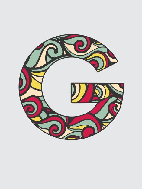 Ornamento de la letra del logotipo G