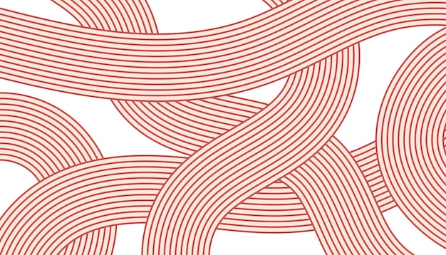 Vector ornamento de macarrones rojos fondo de fideos de ramen asiático ilustración de alimentos