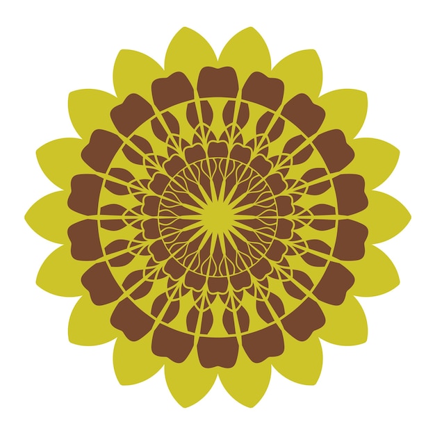 Ornamento de mandala abstracto Doodle patrón ilustración vectorial