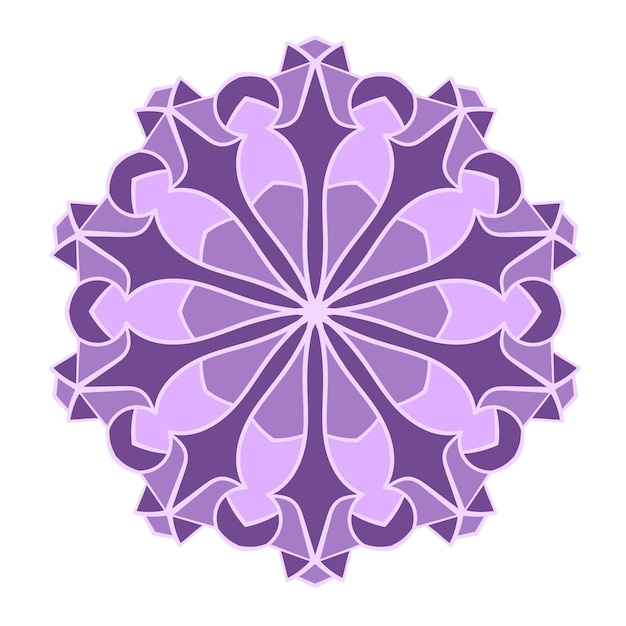 Ornamento de mandala abstracto Ilustración de vector decorativo colorido