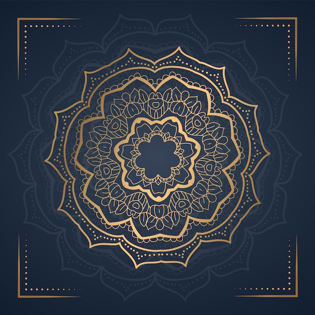 Vector ornamento mandala fondo para invitación de boda