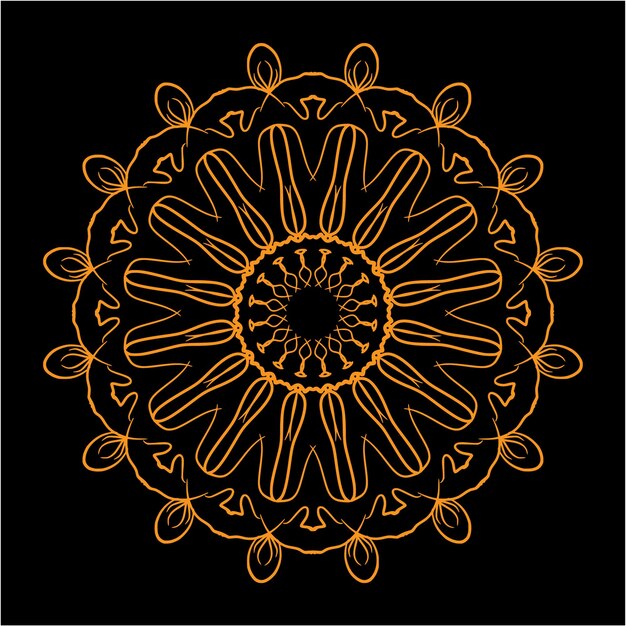 Ornamento mandala de oro