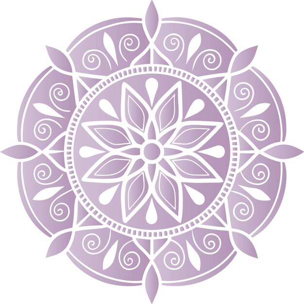 Ornamento de mandala púrpura