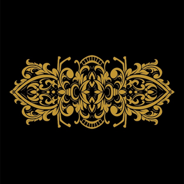 Ornamento de marco vectorial decoración de elementos clásicos de época