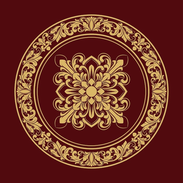 Ornamento de marco vectorial decoración de elementos clásicos de época