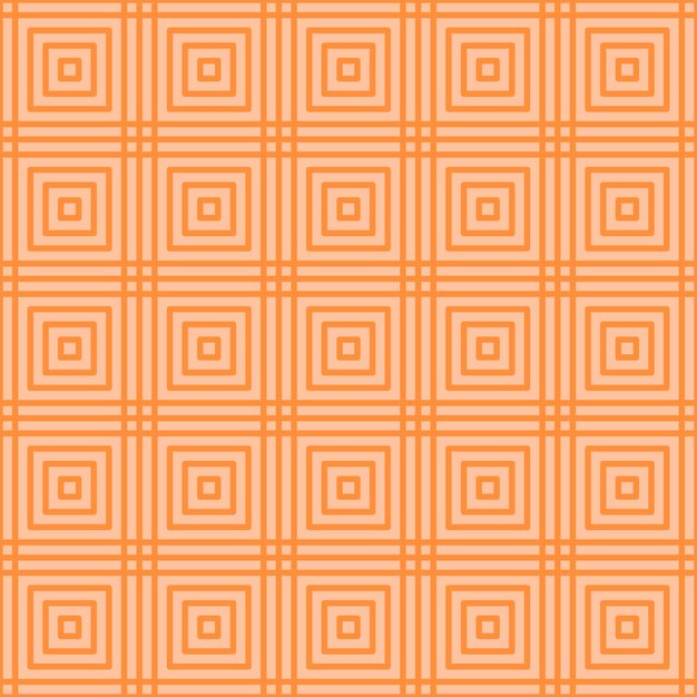 Ornamento naranja con ilustración vectorial cuadrada patrón rectangular sin costuras en fondo aislado concepto de signo de patrón abstracto