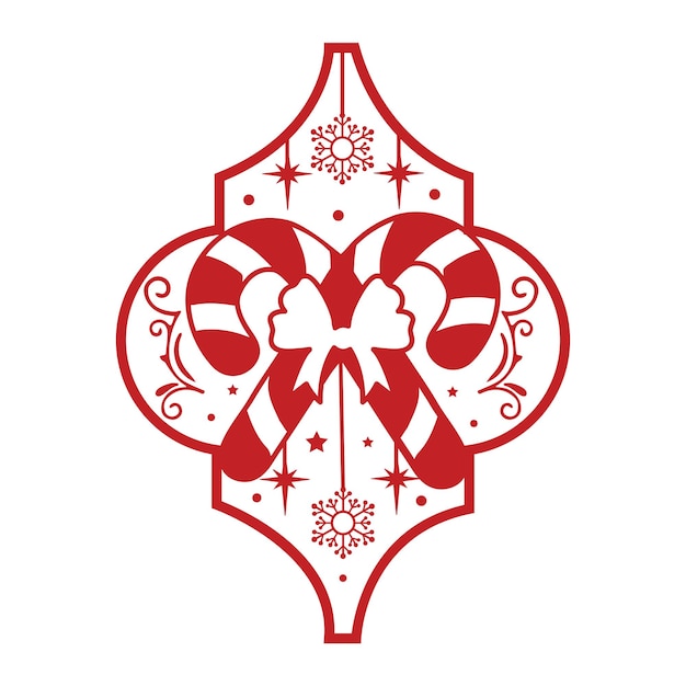 Ornamento de Navidad Diseño Rojo Diseño de Ornamentos de Nieve