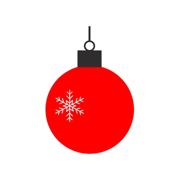 un ornamento de Navidad rojo con copos de nieve en él