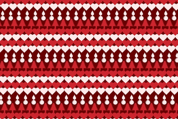 Ornamento navideño de alta calidad Vector premium sin costuras