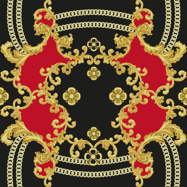 Ornamento paisley floral victoriano Bandana estampado pañuelo de cuello de seda diseño de patrón cuadrado