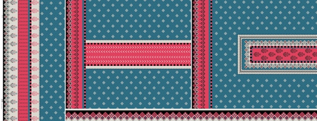 ornamento y patrón de diseño textil digital