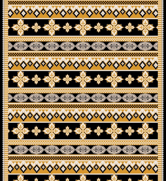 ornamento y patrón de diseño textil digital