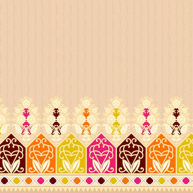 ornamento y patrón de diseño textil digital