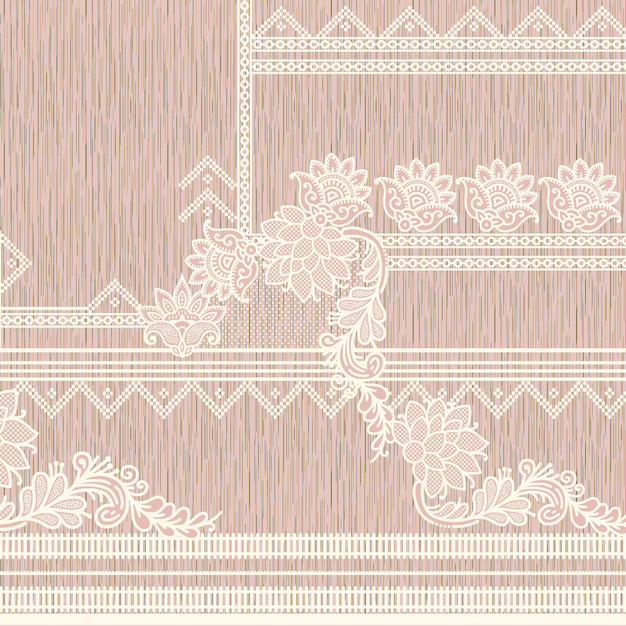 ornamento y patrón de diseño textil digital