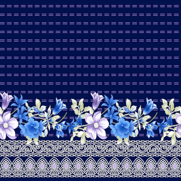 ornamento y patrón de diseño textil digital