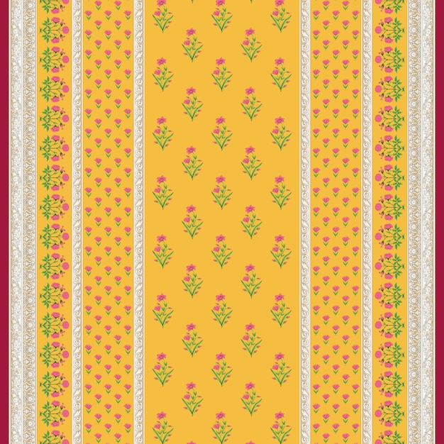 ornamento y patrón de diseño textil digital