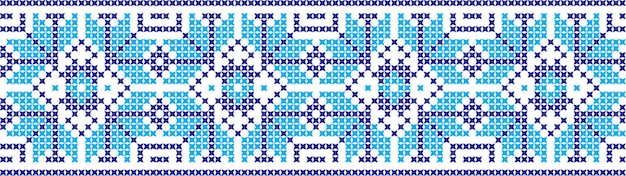 Ornamento de punto cruzado bordado patrón nacional eslavo ucraniano