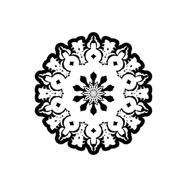 Ornamento redondo de mandala vintage Elementos de diseño de tejido Logotipos de yoga vector