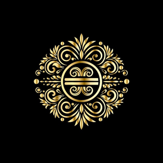 Ornamento tarjeta blanca negra con mandala Elemento de círculo geométrico hecho en vector Ornamento de lujo