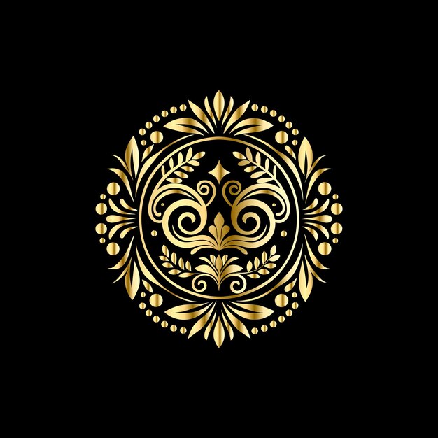 Ornamento tarjeta blanca negra con mandala Elemento de círculo geométrico hecho en vector