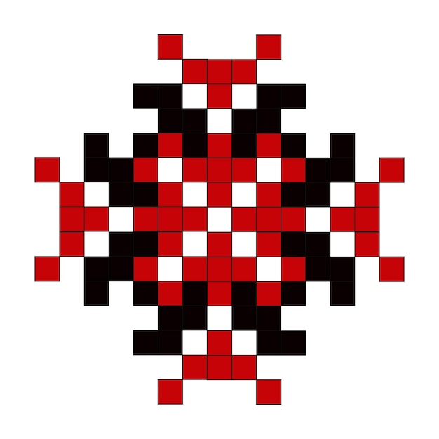 Ornamento ucraniano Elemento para bordado Ilustración vectorial