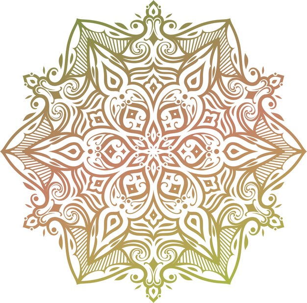 Ornamento de vector sobre un fondo aislado. patrón de ornamento redondo.